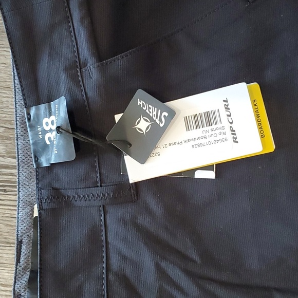 Rip Curl Boardwalk Phase 21 Black Hybrid Shorts Size 38 - Picture 4 of 8